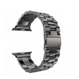 Maxbell Maxbell Stainless Steel Strap Classic Buckle Watch Band for Apple Watch Black 42mm