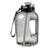 Maxbell Maxbell Water Bottle with Straw Time Marker Sports Water Jug Workout Yoga 2.5L Black