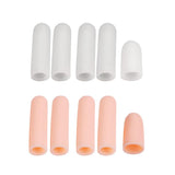 Maxbell Maxbell 10Pcs Thumb Protectors Splint Gel Finger Sleeves Caps Cover Tube Skin+White