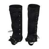 Maxbell Pirate Boot Covers Cosplay Leg Gaiters for Horseback Riding Anime Convention Black