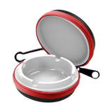 Maxbell Portable Ashtray Simple Outdoor Hiking Travel Ash Tray for Mountain Climbing Red and White