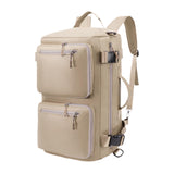Maxbell Travel Backpack Fashionable Sports Duffle Bag for Camping Outdoor Activities Beige