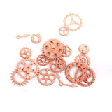 Maxbell 20pcs Gear pendant Watch Parts Wheels charm Pendant Findings Rose golden - Aladdin Shoppers