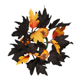 Maxbell Halloween Candle Wreath Home Decoration for Thanksgiving Party Supplies Fall Yellow