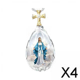 Maxbell 4x1pc Fashion Crystal Pendant Elegant Gift Christian Necklace Anniversary Gift Maria
