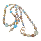 Maxbell Beaded Phone Charms Strap Phone Charm Chain for Birthday Gift Backpack Women Brown