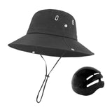 Maxbell Sun Bucket Hat Wide Brim with Hard Shell Quick Drying Fishing Hat Black