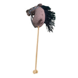 Plush Horse Riding Stick Fun 31.5'' Hobby Horse for Boys Girls Kids Children Dark Brown