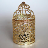 Maxbell 2pcs Electroplated Metal Birdcage Shape Tea Light Candle Holder Home Decor