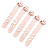 Maxbell 5x Silicone Cable Ties Cord Management Ties Gadgets Reusable Cable Organizer Pink