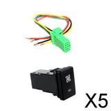 Maxbell 5x4-Pole Push Button Switch Blue LED Light for Fan Pattern for