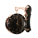 Maxbell Double Sided Wall Clock Mute Station Clock for Garden Indoor Outdoor Kitchen black