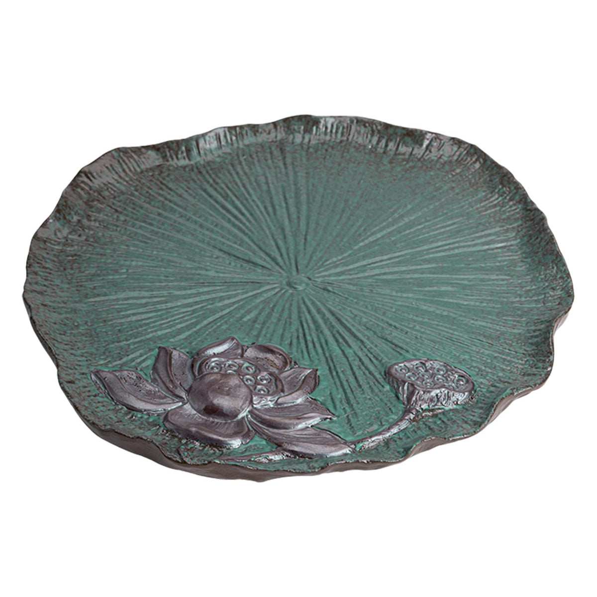 Maxbell Chinese Tea Serving Tray Lotus Pattern Multiuse for Parties Family Household