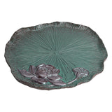 Maxbell Chinese Tea Serving Tray Lotus Pattern Multiuse for Parties Family Household
