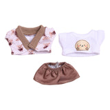 Maxbell Doll T Shirt Coat and Shorts Dress up Doll Clothes for 15cm Doll Girls Dolls 3 Pieces