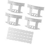 Maxbell 4 Pieces Bed Mattress Sheet Holder with Fixed Strip Accessory Fastening Clip Grey
