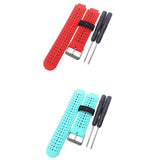 Maxbell 2 Pieces Replacement Band for Garmin Forerunner 220 230 235 620 Multi-Color