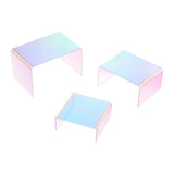 Maxbell 3Pcs Acrylic Risers Acrylic Risers Display Stand for Figures Glasses Perfume