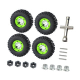 Maxbell 4 Pieces RC Crawler Tires Soft Tire Wheels for 12423 12428 for RC 1/12 Scale