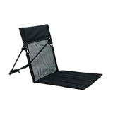 Maxbell Camping Floor Chair Stadium Chair Foldable Cushion for Traveling Yard Picnic Black