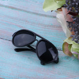 Maxbell 25cm Doll's Sunglasses Big Oval Shape Sunglasses Retro Frame Eyewear for Mellchan Dolls Black - Aladdin Shoppers
