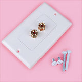 Maxbell Speaker Cable Wall Plate - 2 Banana Plug
