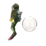 Maxbell Miniature Diver Action Figure Simulation for Aquarium Fish Tank Favors Green