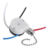 Maxbell Pull Chain Switch Multifunctional Replacement Part Wall Lamps 3 Speed 4 Wire Silver