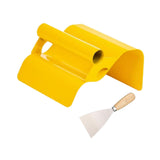 Maxbell Landscape Curb Trowel Home Decoration Corner Shaping Trowel with Putty Knife Wave Yellow
