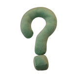Soft Throw Pillow Lightweight Question Mark Pillow for Office Girls Bedroom Green
