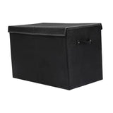 Maxbell Kids Toys Storage Box with Lid Clothes Container for Living Room Closet Home Black