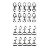 Maxbell 20x Lobster Clasps Trigger Swivel Snap Hook Clip Nickle Dog Lead Horse 40mm+34mm