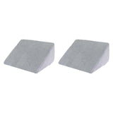 Maxbell 2 Pieces Wedge Pillow for Sleeping Knees Elevated Training for Side Sleeping gray