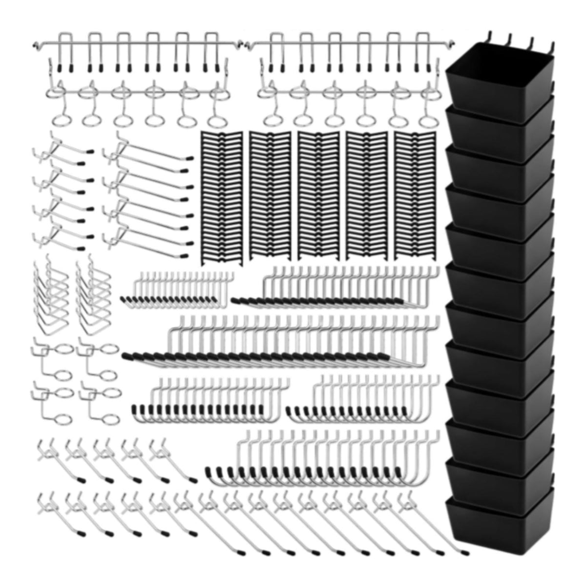 Maxbell 300 Pieces Pegboard Hooks Assortment Set Iron Pegboard Accessories Organizer