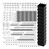 Maxbell 300 Pieces Pegboard Hooks Assortment Set Iron Pegboard Accessories Organizer
