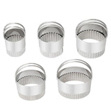 Maxbell 5x Cookie Cutters Set Round Cheese Cake Rings Mousse Cake Rings Baking Tools A