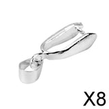 Maxbell 8x20pcs Silver Plate Pendant Pinch Bails 0.9 inch