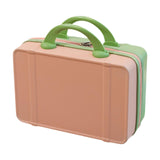 Maxbell Makeup Travel Case Carrying Suitcase with Soft Handle Cosmetic Organizer Bag Pink Green