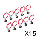 Maxbell 15x10 Pieces BA9S Light Lamp Bulb Holder Base Female Socket Wire Connector