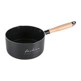 Maxbell Milk Pan Boiling Pot Melting Butter Soup Pot for RV Travel Breakfast Outdoor Black