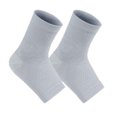 Maxbell Ankle Compression Socks Sweat Absorbing Breathable for Men/Women Ankle Brace L Gray