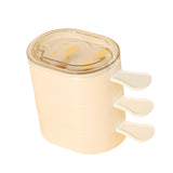 Maxbell 3Pcs Ice Lolly Stick Moulds Stackable Ice Pop Moulds for Home Dessert Family White