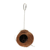 Maxbell Natural Coconut Shell Bird Nest House Hut Cage Toy For Pet Parrot Swing