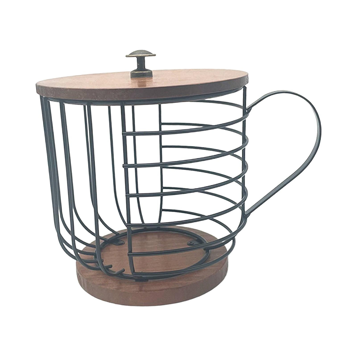 Maxbell Coffee Pod Holder Iron Coffee Capsule Storage Basket for Cafes Counter Hotel black