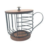Maxbell Coffee Pod Holder Iron Coffee Capsule Storage Basket for Cafes Counter Hotel black