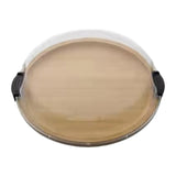 Maxbell Bamboo Serving Tray Large Decor with 5 Compartments for Fruit Coffee Wedding without Compartments