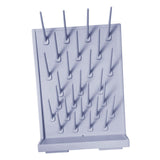 Maxbell Lab Drying Rack with 27 Detachable Pegs Multipurpose Test Tube Draining Rack Light Gray