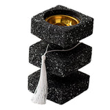 Maxbell Incense Cone Burner Portable Collection Incense Holder for SPA Bedroom Hotel L Black