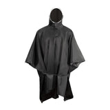 Maxbell Rain Poncho with Hood Lightweight 3 in 1 Rain Coat for Fishing Adults Travel Black