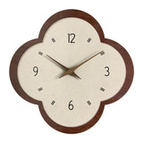 Elegant Wall Clock Creative Design Non Ticking for Bedroom Dining Room Hotel Flower Shape